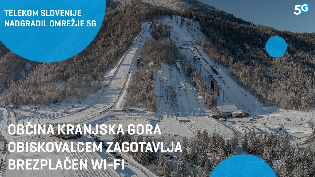 Telekom Slovenije je v Kranjski Gori in Planici nadgradil 5G-omrežje, za Kranjsko Goro pa vzpostavil brezplačni brezžični internet