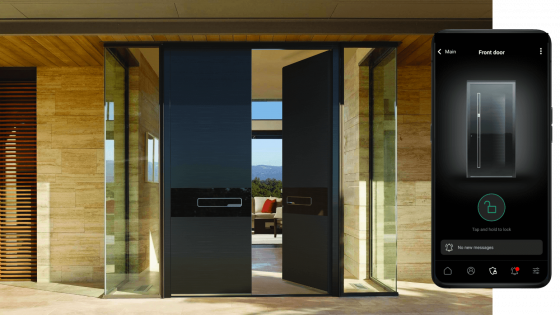 V podjetju Pirnar nudijo kakovostna vhodna vrata, od tradicionalnih do vhodnih vrat s pametnim odklepanjem in pametno osvetlitvijo. Vir: Pirnar