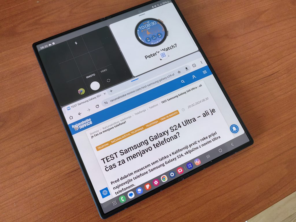 Samsung Galaxy Z Fold6 supports the use of three applications on the screen