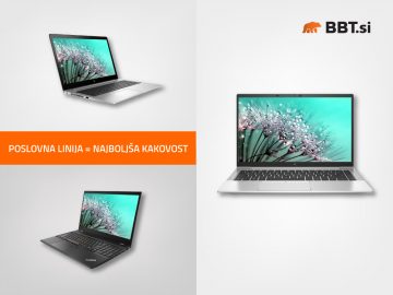Prenosni računalniki POSLOVNE linije imajo 3x daljšo življenjsko dobo v primerjavi s široko potrošno linijo.
