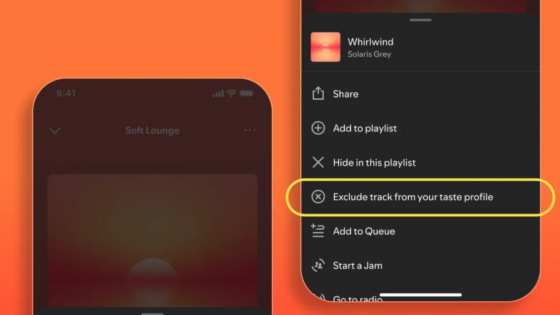 Spotify omogoča izključitev posameznih skladb iz algoritma