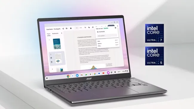 AI-podprti prenosniki Acer Chromebook Plus Enterprise