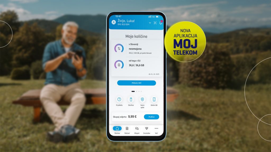 Nova mobilna aplikacija Moj Telekom: sodobna, intuitivna in ustvarjena z mislijo na uporabnika