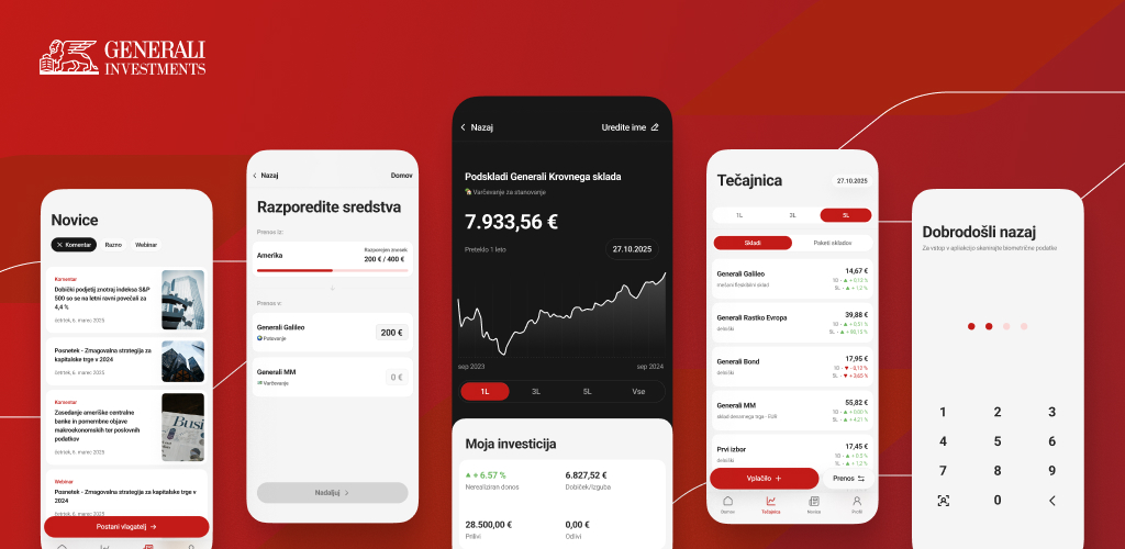 Generali Investments – svet naložb v novi mobilni aplikaciji