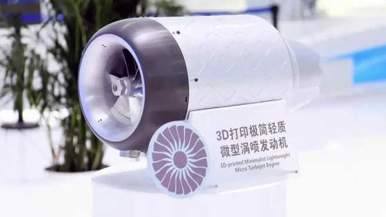 Kitajska z 3D‑tiskanjem ustvarila mini turbojet za prihodnost letalstva