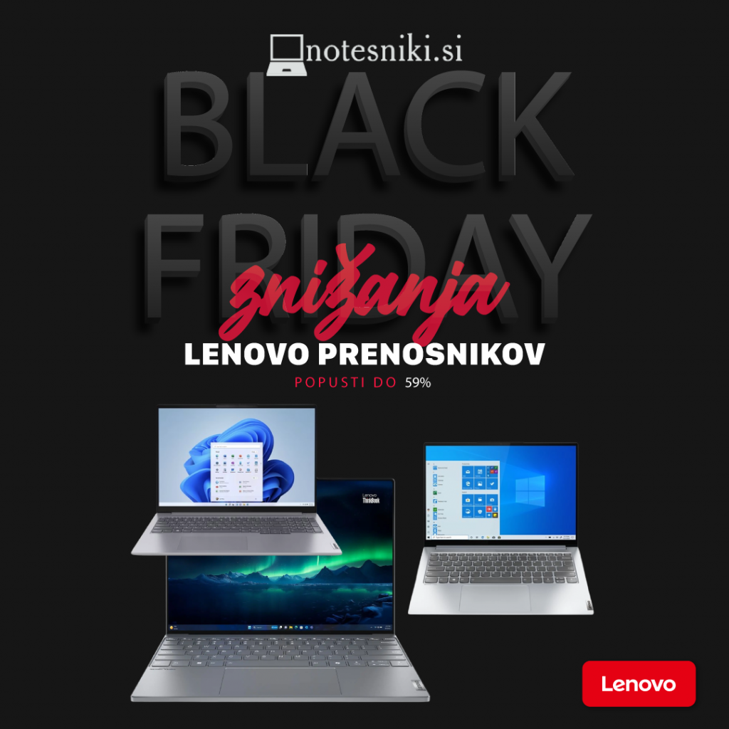 Velike akcije za črni petek pri Notesniki.si