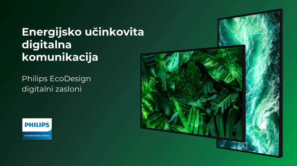Philips Signage 3650 EcoDesign (QE Line): trajnostni digitalni zasloni za sodobno digitalno prikazovanje