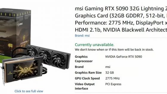 MSI RTX 5090 Limited Edition: 1000 W moči za elito