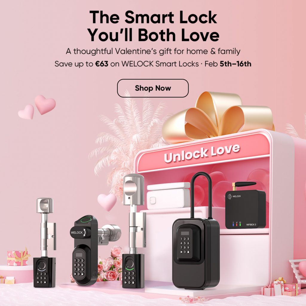 Valentinovo 2026: podarite varnost in udobje z WELOCK pametnimi ključavnicami