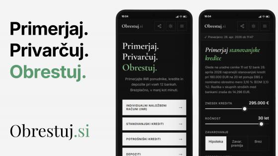 Slovenci smo dobili prvo neodvisno primerjalno platformo za bančne produkte