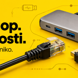 Delock rešitve za povezljivost: pred izbiro preverite priključke, funkcije in združljivost. Konceptna ilustracija, ustvarjena z AI; ne prikazuje določenega modela.